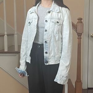 Big Star White Wash Denim Blue Jean Jacket